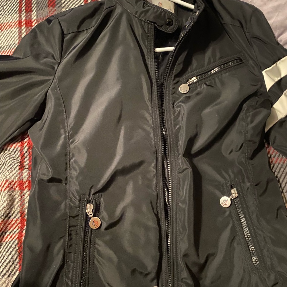 Authentic Moncler jacket… Moto style barely worn size medium. No wear and tear